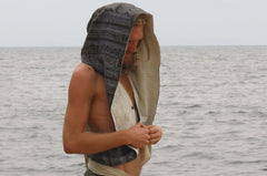 Black and Gray Santiago With Natural Lining - infinityhoods.com